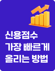 신용점수 가장 빠르게 올리는 방법
